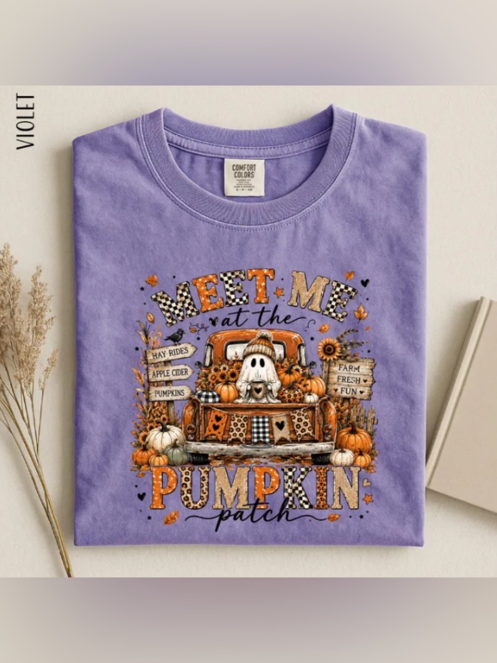 Meet Me at the Pumpkin Patch Shirt, Fall Season Halloween Ghost Comfort Color